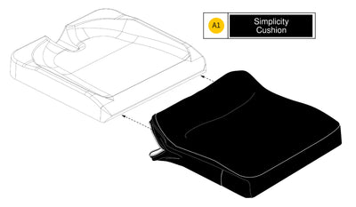 Pride Mobility Jazzy® Carbon 27 (S/N-JH9) IPB, INFMANU5616- Simplicity Cushion