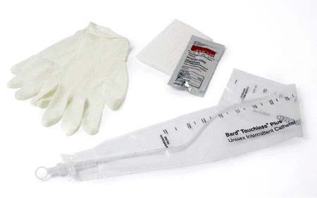 Intermittent Catheter Kit Touchless® Plus Closed System / Unisex 14 Fr. Without Balloon Red Rubber