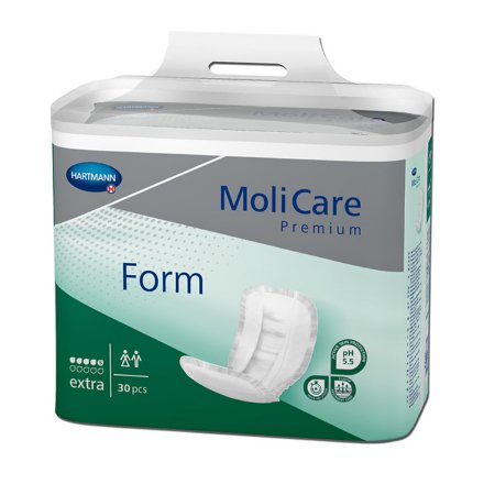 Bladder Control Pad MoliCare® Premium Form Extra 11-1/2 X 24-1/2 Inch Moderate Absorbency Polymer Core One Size Fits Most Adult Unisex Disposable