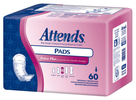 Bladder Control Pad Attends® 12-1/2 Inch Length Moderate Absorbency Polymer Core One Size Fits Most Adult Unisex Disposable