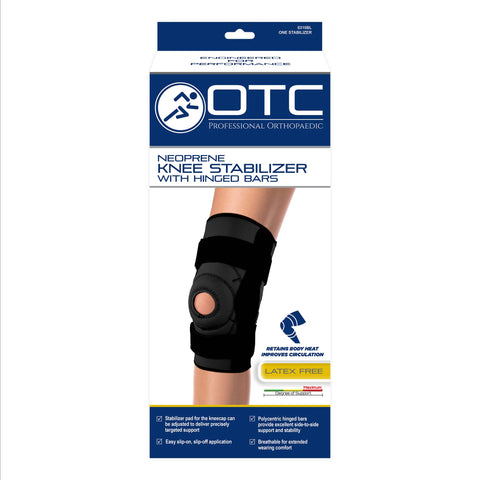 KNEE STABIL NEOP HINGED BL #0310BL