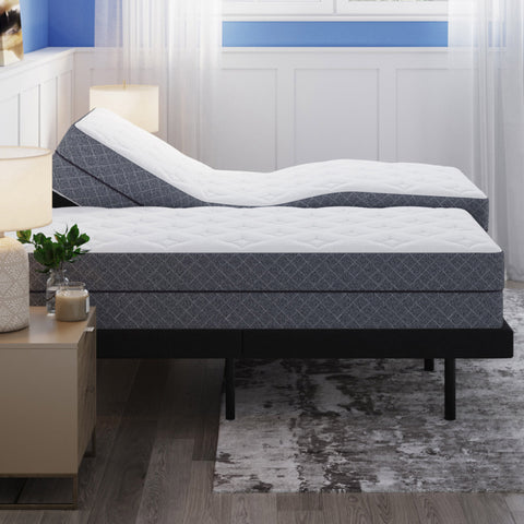Ghostbed Luxe 13" Memory Foam Mattress with Adjustable Base