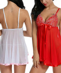 Women'S Sexy Lingerie Babydoll Sleepwear Underwear Lace Dress G-String Nightwear