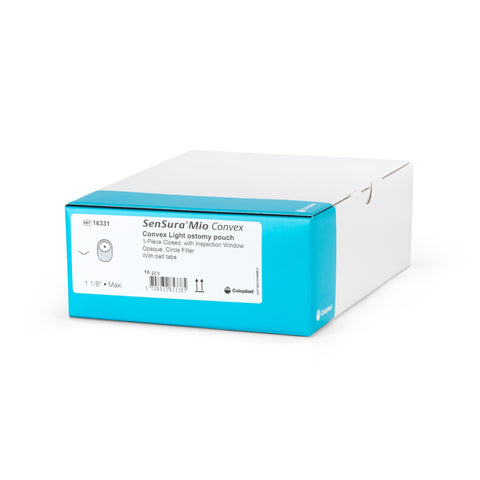 Coloplast Ostomy Pouch 16331 SenSura® Mio Convex One-Piece System 8-1/4 Inch Length, Maxi Convex Light, Pre-Cut 1-1/8 Inch Stoma Closed End