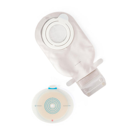 Coloplast Ostomy Pouch SenSura® 21009 Mio Two-Piece System Maxi Length Flat, Trim to Fit 3/8 to 1-7/8 Inch Stoma Drainable