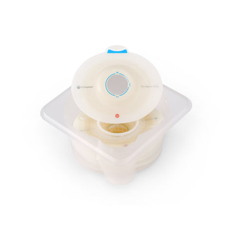 Coloplast Ostomy Barrier 16955 SenSura® Mio Click Precut, Standard Wear Elastic Adhesive 50 mm Flange Red Code System 1-1/8 Inch Opening
