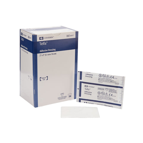 Adhesive Dressing Telfa™  Film / Cotton Rectangle White Sterile