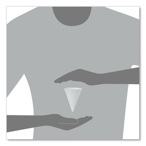 Paper Cone Cup Bare® 4 oz. Paper White Disposable #4R-2050