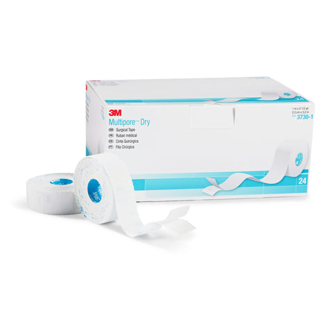 Dressing Retention Tape with Liner 3M™ Multipore™ Dry Water Resistant Pique  White NonSterile