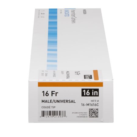 Urethral Catheter McKesson Coude Tip Uncoated PVC 16 Fr. 16 Inch #16-M1616C