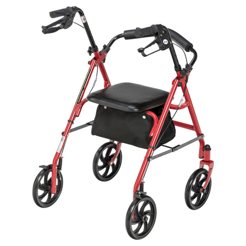 Drive Medical Durable 4 Wheel Rollator with 7.5" Casters