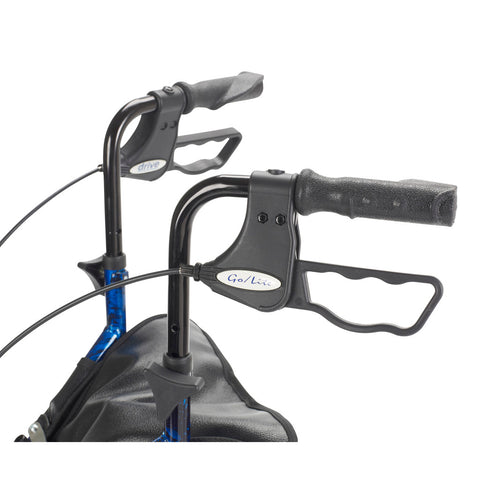 Drive Medical Deluxe 3 Wheel Aluminum Rollator, 7.5" Casters #10289BL