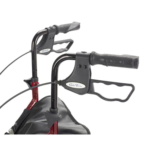 Drive Medical Deluxe 3 Wheel Aluminum Rollator, 7.5" Casters #10289BL