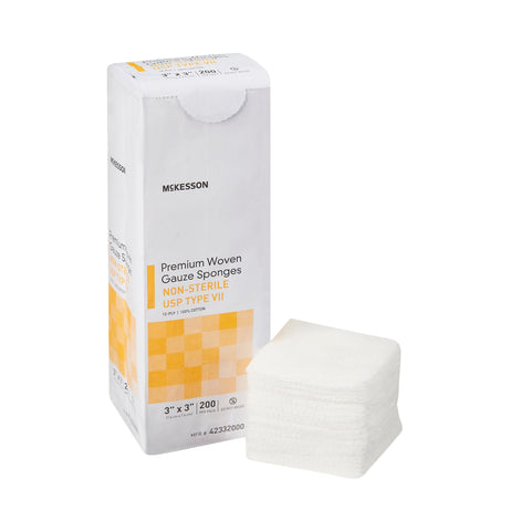 USP Type VII Gauze Sponge Cotton 12-Ply Square NonSterile