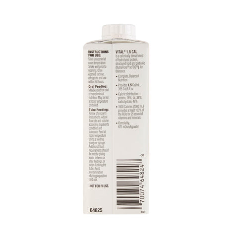 Oral Supplement Vital® 1.5 Cal Vanilla Flavor Liquid 8 oz. Reclosable Carton #64825