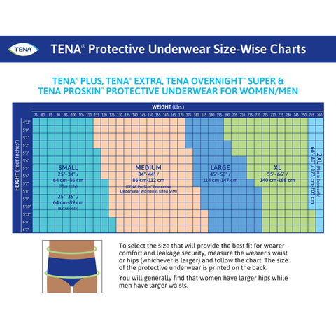 Absorbent Underwear TENA ProSkin Overnight™ Super Pull On with Tear Away Seams Adult Large Unisex Disposable Heavy Absorbency #72325