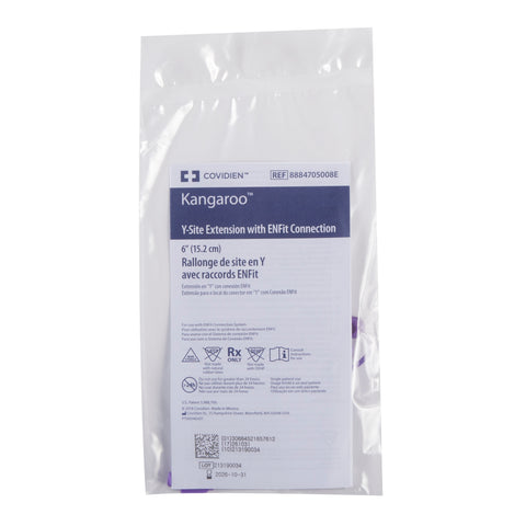 Y-site Extension Site with ENFit® Connector Kangaroo™ For Kangaroo™ Gravity Feeding Bag Set #8884705008E