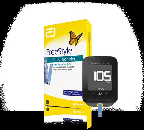 Blood Glucose Test Strips FreeStyle Lite® 50 Strips per Pack For FreeStyle Precision Neo Meter #7157975