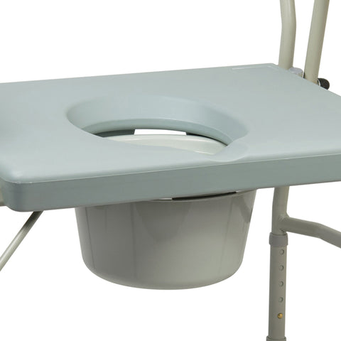 McKesson Commode Chair, Drop Arms, Padded Backrest, 23-1/4 Inch Seat Width, 1000 lbs. Weight Capacity #146-11135-1