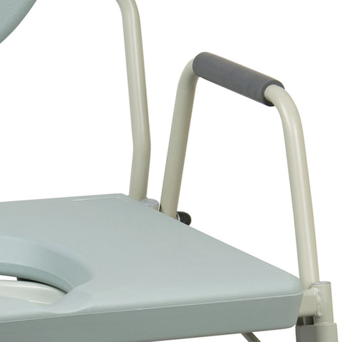McKesson Commode Chair, Drop Arms, Padded Backrest, 23-1/4 Inch Seat Width, 1000 lbs. Weight Capacity #146-11135-1
