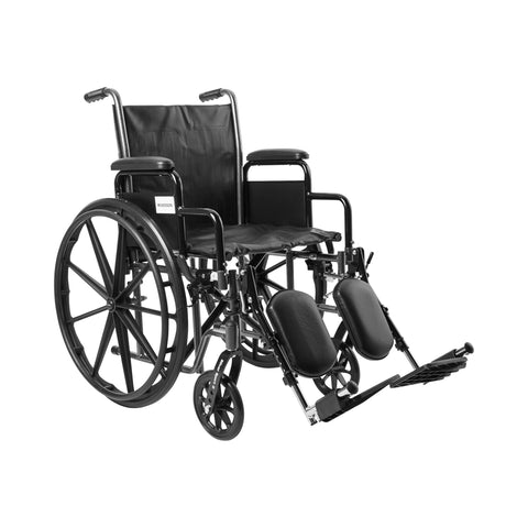 McKesson Wheelchair, Swing-Away Elevating Legrest, 18 Inch Seat Width, Adult, 300 lbs. Weight Capacity  #146-SSP218DDA-ELR