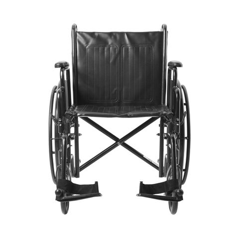 McKesson Wheelchair, Swing-Away Footrest, 20 Inch Seat Width, Adult, 350 lbs. Weight Capacity   #146-SSP220DDA-SF