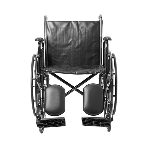 McKesson Wheelchair, Swing-Away Elevating Legrest, 20 Inch Seat Width, Adult, 350 lbs. Weight Capacity  #146-SSP220DDA-ELR