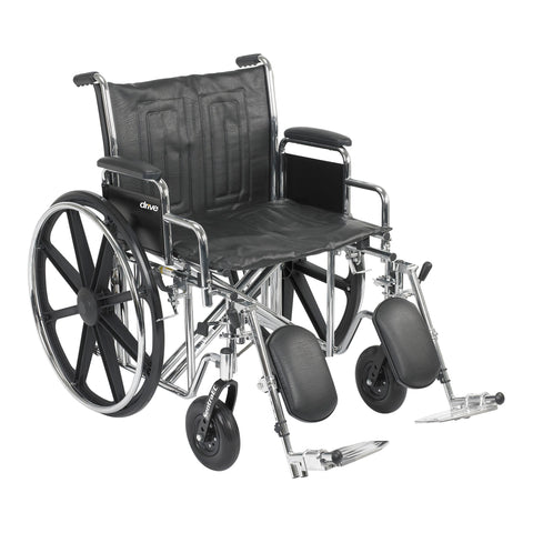 McKesson Bariatric Wheelchair, Swing-Away Elevating Legrest, 22 Inch Seat Width, Adult, 450 lbs. Weight Capacity  #146-STD22ECDDA-ELR