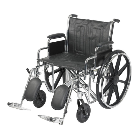 McKesson Bariatric Wheelchair, Swing-Away Elevating Legrest, 22 Inch Seat Width, Adult, 450 lbs. Weight Capacity  #146-STD22ECDDA-ELR