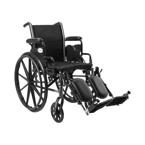 McKesson Lightweight Wheelchair, Swing-Away Elevating Legrest, 16 Inch Seat Width, Adult, 300 lbs. Weight Capacity  #146-K316DDA-ELR