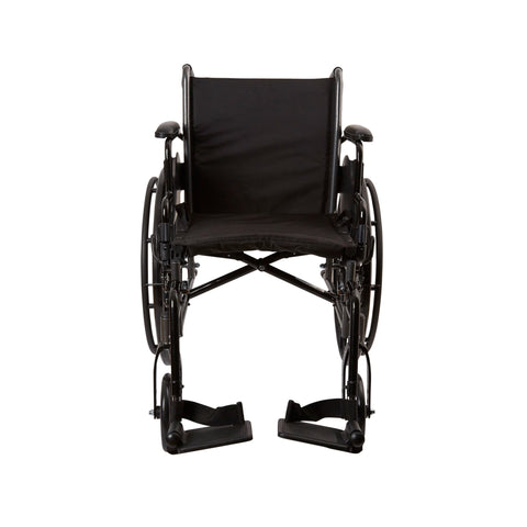 McKesson Lightweight Wheelchair, Swing-Away Footrest, 18 Inch Seat Width, Adult, 300 lbs. Weight Capacity #146-K318DDA-SF