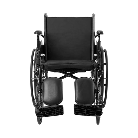 McKesson Lightweight Wheelchair, Swing-Away Elevating Legrest, 18 Inch Seat Width, Adult, 300 lbs. Weight Capacity  #146-K318DDA-ELR