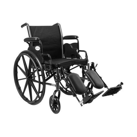 McKesson Lightweight Wheelchair, Swing-Away Elevating Legrest, 18 Inch Seat Width, Adult, 300 lbs. Weight Capacity  #146-K318DDA-ELR