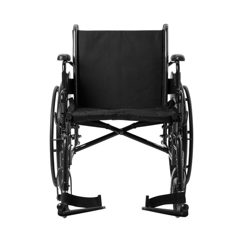 McKesson Lightweight Wheelchair, Swing-Away Footrest, 20 Inch Seat Width, Adult, 300 lbs. Weight Capacity  #146-K320DDA-SF