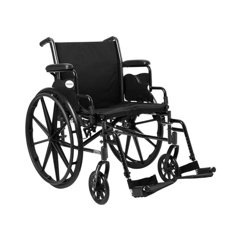 McKesson Lightweight Wheelchair, Swing-Away Footrest, 20 Inch Seat Width, Adult, 300 lbs. Weight Capacity  #146-K320DDA-SF
