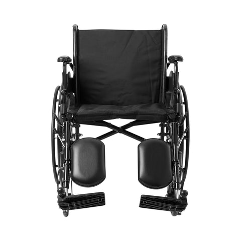 McKesson Lightweight Wheelchair, Swing-Away Elevating Legrest, 20 Inch Seat Width, Adult, 300 lbs. Weight Capacity  #146-K320DDA-ELR