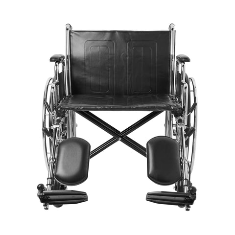McKesson Bariatric Wheelchair, Swing-Away Elevating Legrest, 24 Inch Seat Width, Adult, 450 lbs. Weight Capacity  #146-STD24ECDDA-ELR