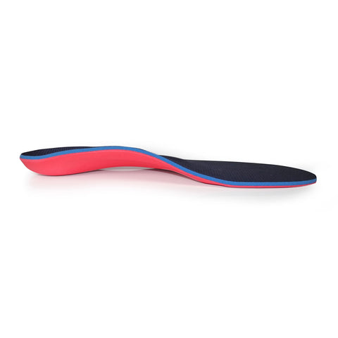 Orthotic Insole Powerstep® ProTech Met Semi Ridge EVA / Polyester / Polypropylene / Poron® Women 6 to 6.5 / Men 4 to 4.5 Blue / Red #1009-01A
