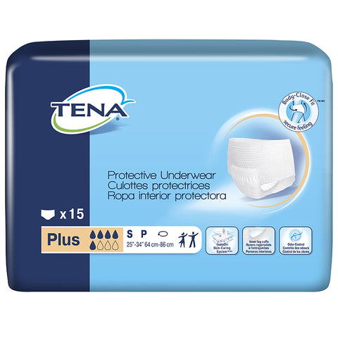 Absorbent Underwear TENA ProSkin™ Plus Pull On with Tear Away Seams Adult Small Unisex Disposable Moderate Absorbency #72631