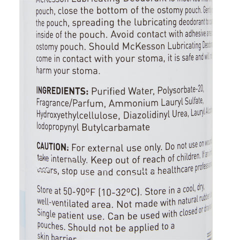 McKesson Lubricating Ostomy Appliance Deodorant Lubricating, 8 oz., Squeeze Bottle, Unscented #137-5721