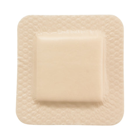Thin Foam Dressing McKesson Lite 6 X 6 Inch With Border Film Backing Silicone Gel Adhesive Square Sterile #4874