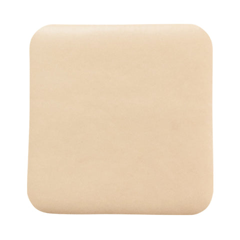Thin Foam Dressing McKesson Lite 4 X 4 Inch Without Border Film Backing Silicone Gel Adhesive Square Sterile #4893