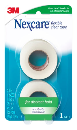 Medical Tape Nexcare™ Flexible Water Resistant Stretchy Fabric 1 Inch X 10 Yard Clear NonSterile