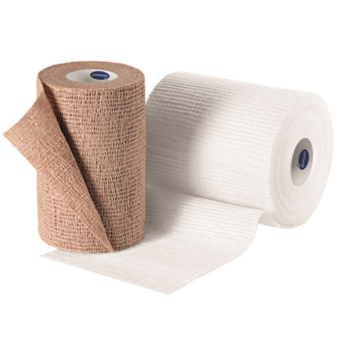 2 Layer Compression Bandage System TwoPress® 2 4 Inch X 7 Yard / 4 Inch X 8-9/10 Yard 40 mmHg Self-adherent Closure Tan / White NonSterile