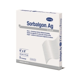 Hartmann Silver Alginate Dressing Sorbalgon® Ag 6 X 6 Inch Square Sterile #999610