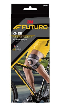 Knee Brace 3M™ Futuro™ Sport Moisture Control Large Pull-On / Hook and Loop Strap Closure 17 to 19 Inch Knee Circumference Left or Right Knee