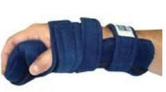 Hand / Thumb Orthosis ComfySplints™ Foam / Velour Left or Right Hand Navy Blue Small  11 Inch Length