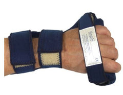 Contracture Hand Splint ComfySplints™ C-Grip Foam / Terry Cloth / Steel Right Hand Blue Medium 9 Inch Length