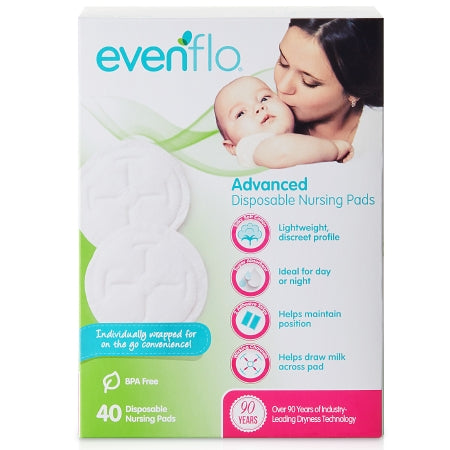 Nursing Pad Evenflo Advanced One Size Fits Most Soft Breathable Material Disposable