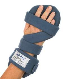 Resting Hand Splint SoftPro™ Palmar Fabric Right Hand Blue Medium